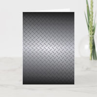 Black to Steel Diamondplate Blank Inside Card