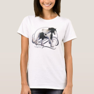 Black Tobiano Gypsy Vanner Horse T-Shirt