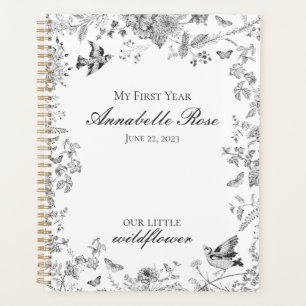 Black Toile De Jouy Vintage Floral My First Year Planner