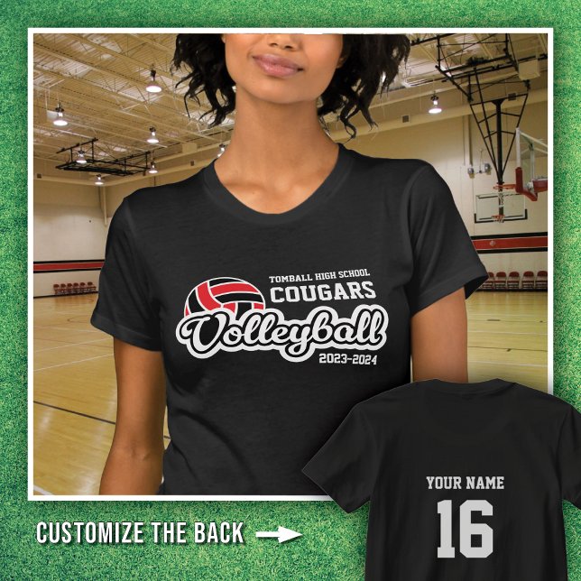 Black Tomball High Cougars Volleyball 2023-2024 T-Shirt (Creator Uploaded)