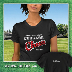 Black Tomball High School Cougars Cheer 2023-2024 T-Shirt