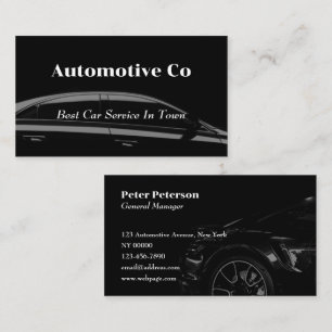 Black tone automotive  business card