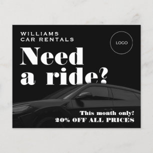 Black tone elegant automotive flyer