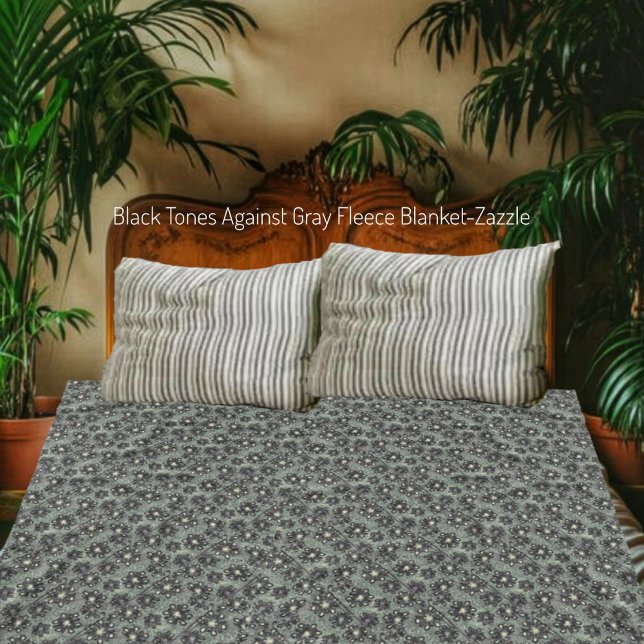 Black Tones Against Grey Fleece Blanket (Creator Uploaded)