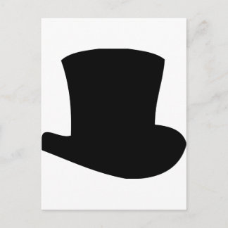black top hat circus magician postcard