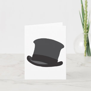 Black Top Hat Classic Steampunk Victorian Card