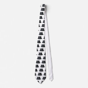 Black Top Hat New Year's Necktie