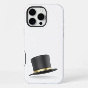 Black top hat with golden ribbon iPhone 16 pro max case