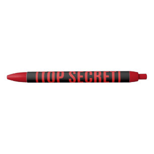 Black Top Secret Ink Pen