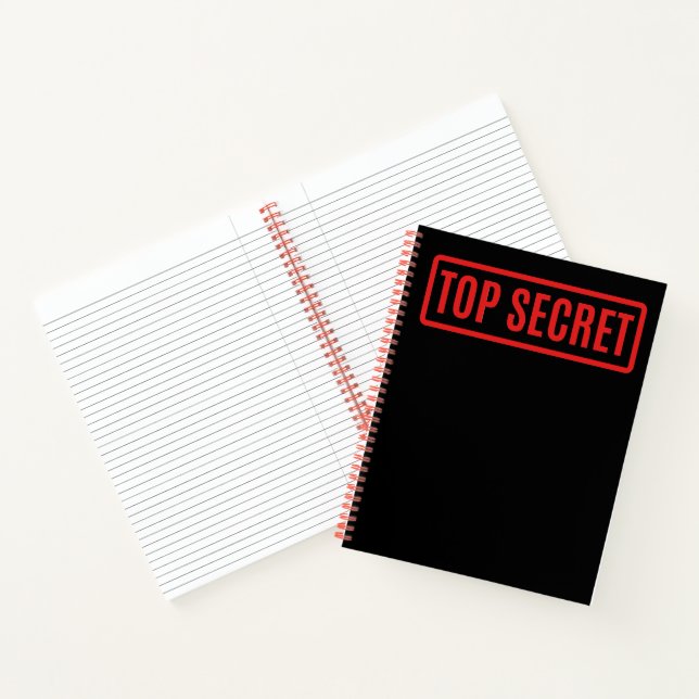 Black Top Secret Notebook (Inside)