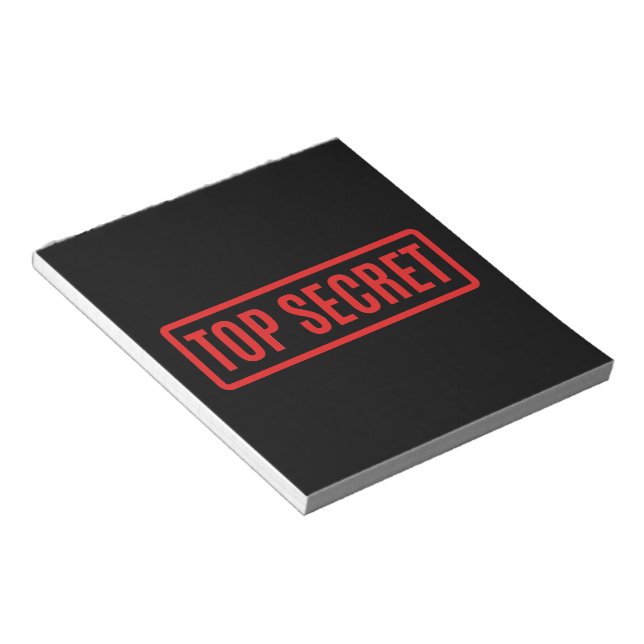 Black Top Secret Notepad (Angled)