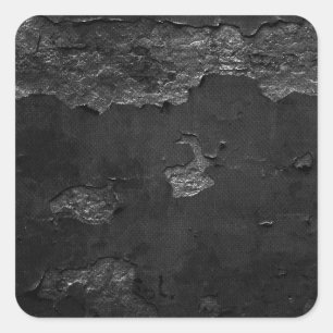 Black Torn Damaged Paper BAckground Square Sticker