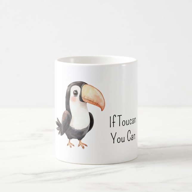 Black Toucan Bird   Coffee Mug (Center)
