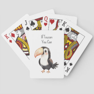 Black Toucan Bird Playing Cards