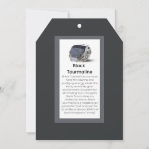 Black Tourmaline Crystal Meaning Jewellery Display Holiday Card