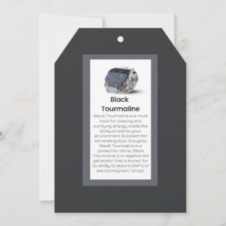Black Tourmaline Crystal Meaning Jewellery Display Holiday Card