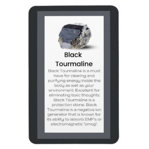 Black Tourmaline Crystal Meaning Jewellery Display Magnet