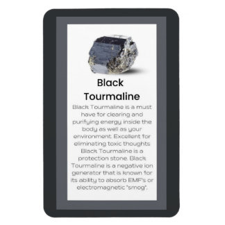 Black Tourmaline Crystal Meaning Jewellery Display Magnet