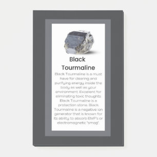 Black Tourmaline Crystal Meaning Jewellery Display Post-it Notes