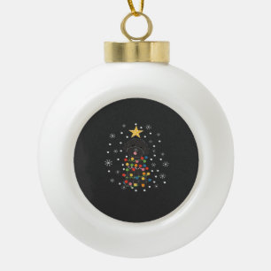 Black Toy Poodle Christmas Tree Classic T-Shirt Ceramic Ball Christmas Ornament