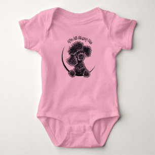 Black Toy Poodle IAAM Baby Bodysuit