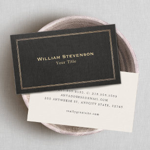 Black Traditional Professional  Business Card