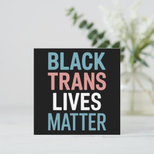 Black Trans LGBTQ Support Lives Matter Transgender Invitation