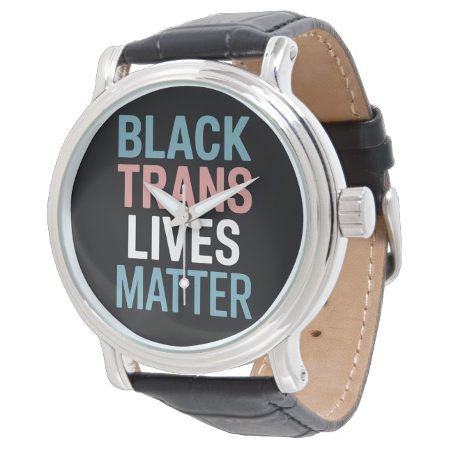 Black Trans LGBTQ Support Lives Matter Transgender Watch (Angled)