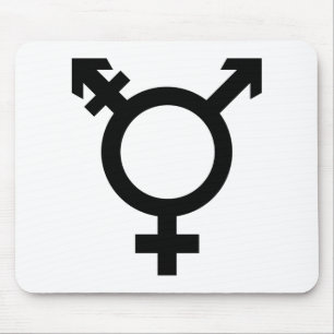Black Transgender Symbol Mouse Mat