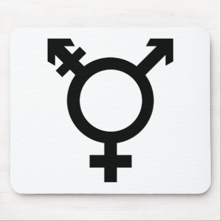 Black Transgender Symbol Mouse Mat