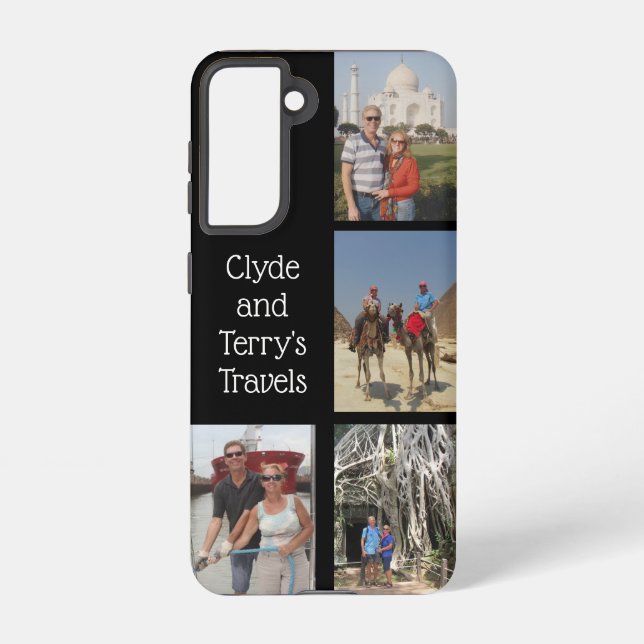 Black Travel Memories Samsung S21 Case (Back)