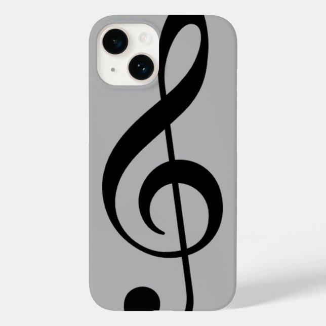 Black Treble Clef musical note Case-Mate iPhone Case (Back)