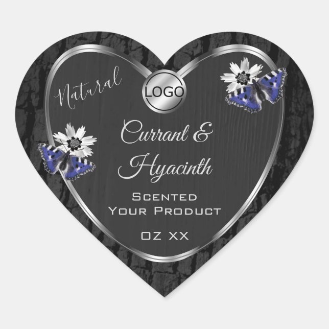 Black Tree Bark Silver Frame Product Labels Logo (Front)