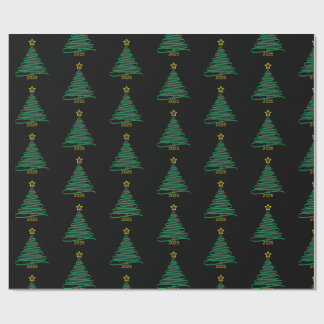 Black Tree Wrapping Paper