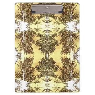 Black Trees Bright Yellow Sky Clipboard