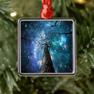 Black Trees Falling Stars Metal Tree Decoration