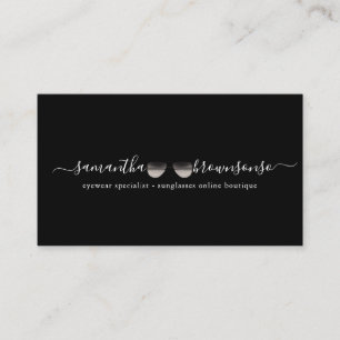 Black Trend Online boutique Eyewear sun Glasses Business Card