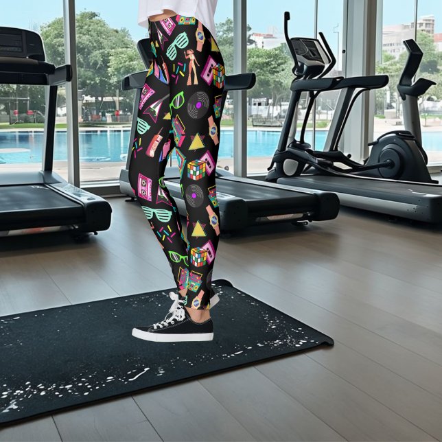 Black Trendy 80s Elegant Style   Leggings (Creator Uploaded)