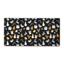 Black Trendy Christmas Seamless Pattern