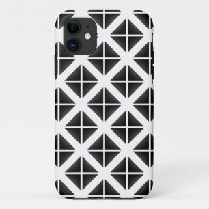 Black Trendy Triangle Pattern iPhone 11 Case