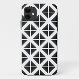 Black Trendy Triangle Pattern iPhone 11 Case
