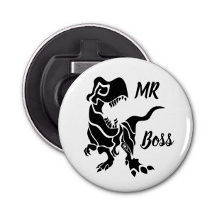 Black Trex the Boss Dino Bottle Opener