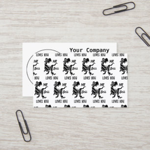 Black Trex the Boss Dino Business Card