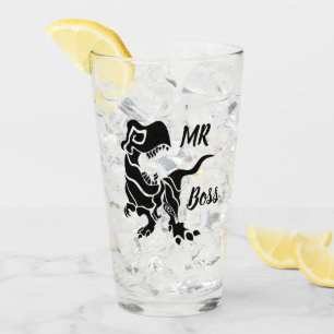 Black Trex the Boss Dino Glass