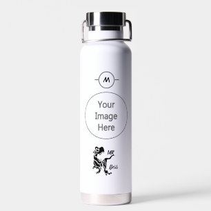 Black Trex the Boss Dino Water Bottle