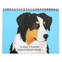 Black Tri Australian Shepherd Collection Calendar
