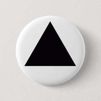 black triangle 6 cm round badge