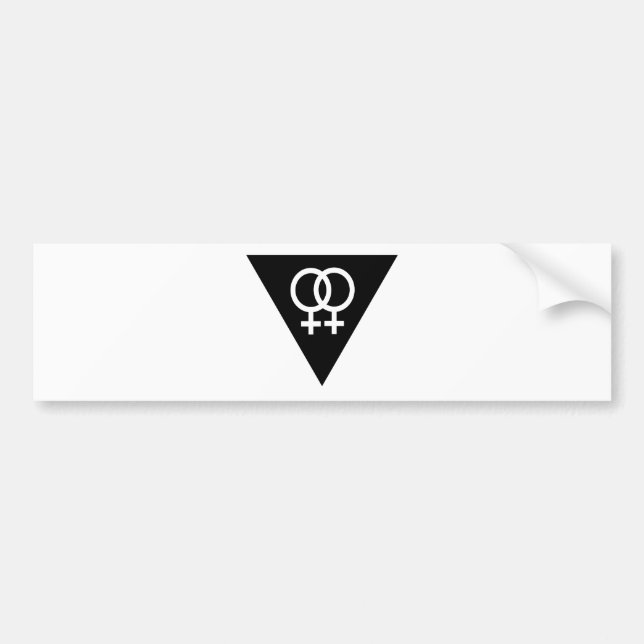 Black Triangle Bumper Sticker (Front)