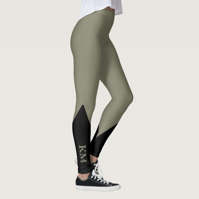 Black Triangle | Initial | Warm Grey Leggings (Right)
