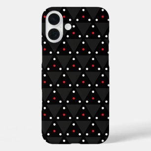 Black Triangle UFO Pattern Modern Abstract iPhone 16 Plus Case